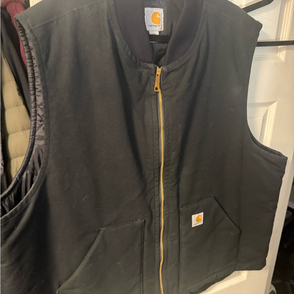 Carhartt Black Ribbed Collar Vest